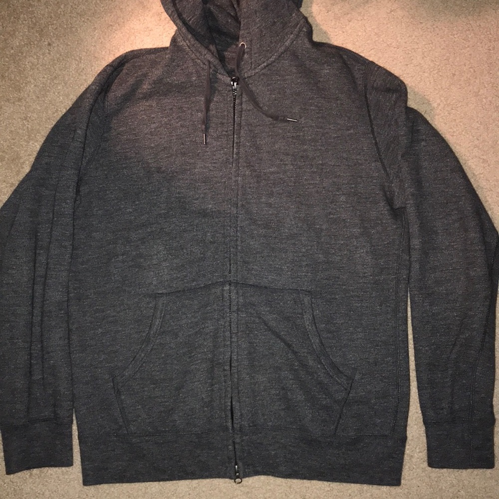 (Uniqlo) Dark Grey Zip up Hoodie